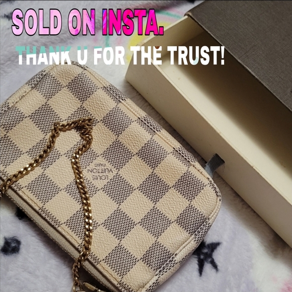 🎁SOLD🎁Mini Pochette Damier Azur - Picture 1 of 11